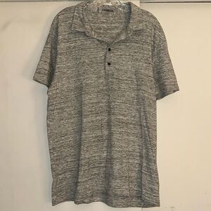 Men’s Express polo shirt in grey tweed with stretch